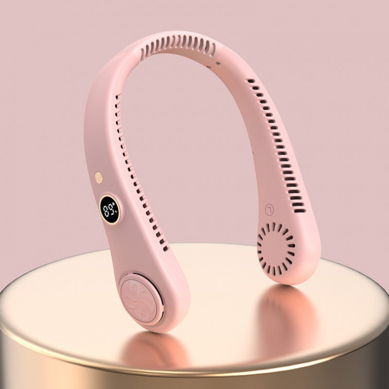 Compact Portable Digital Display Bladeless Neck Fan