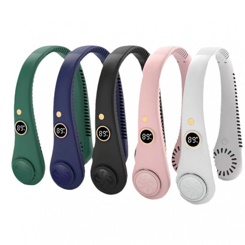 Compact Portable Digital Display Bladeless Neck Fan