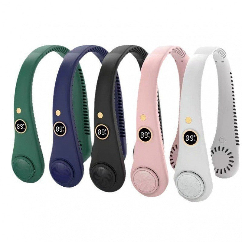 Compact Portable Digital Display Bladeless Neck Fan