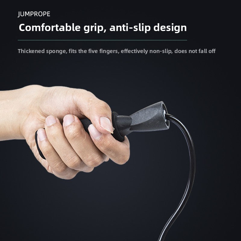 Adjustable Bearing Skipping Rope with Sweat-Absorbing Sleeves