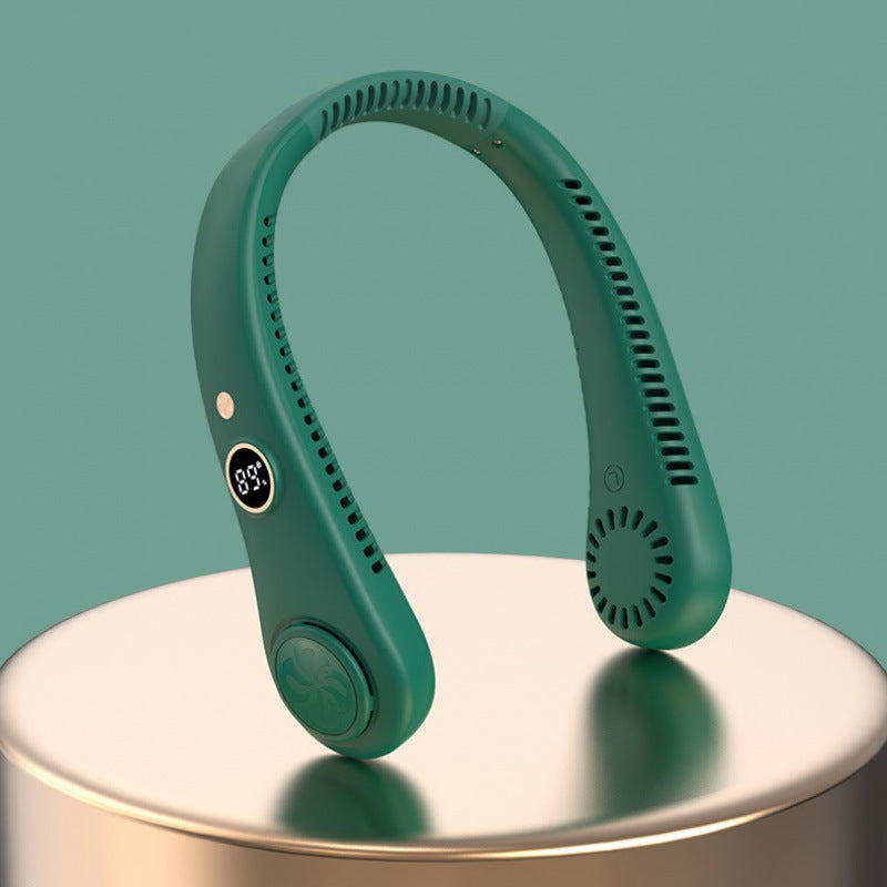 Compact Portable Digital Display Bladeless Neck Fan
