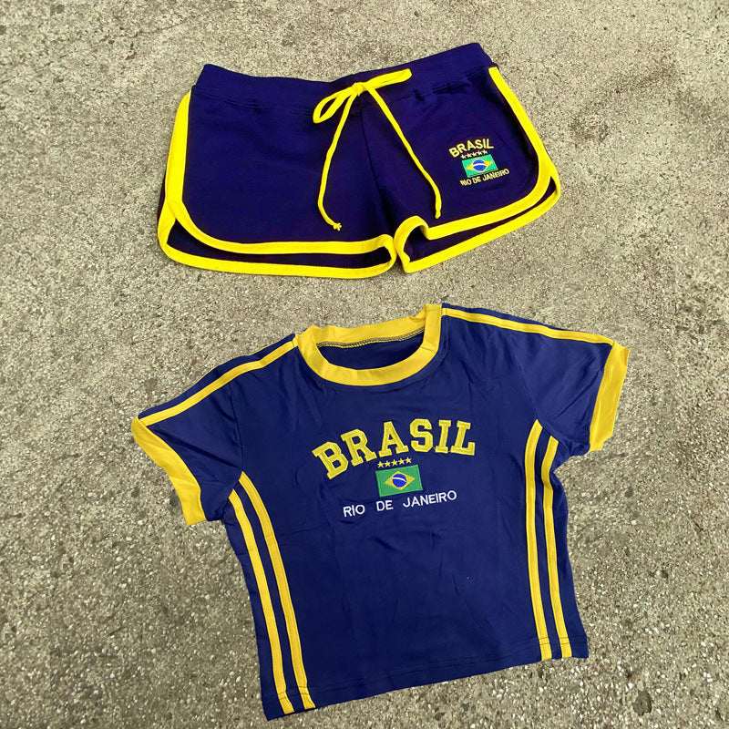 Women's Letter Embroidered Tracksuit