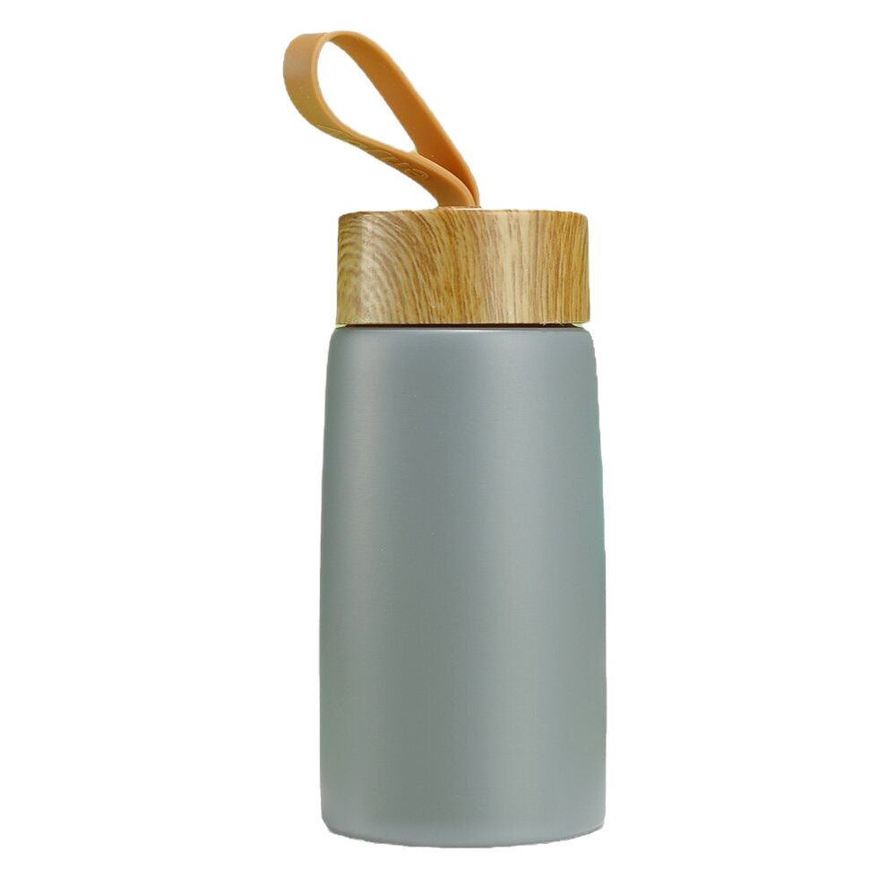 Wood Grain Lid Stainless Steel Thermos Cup