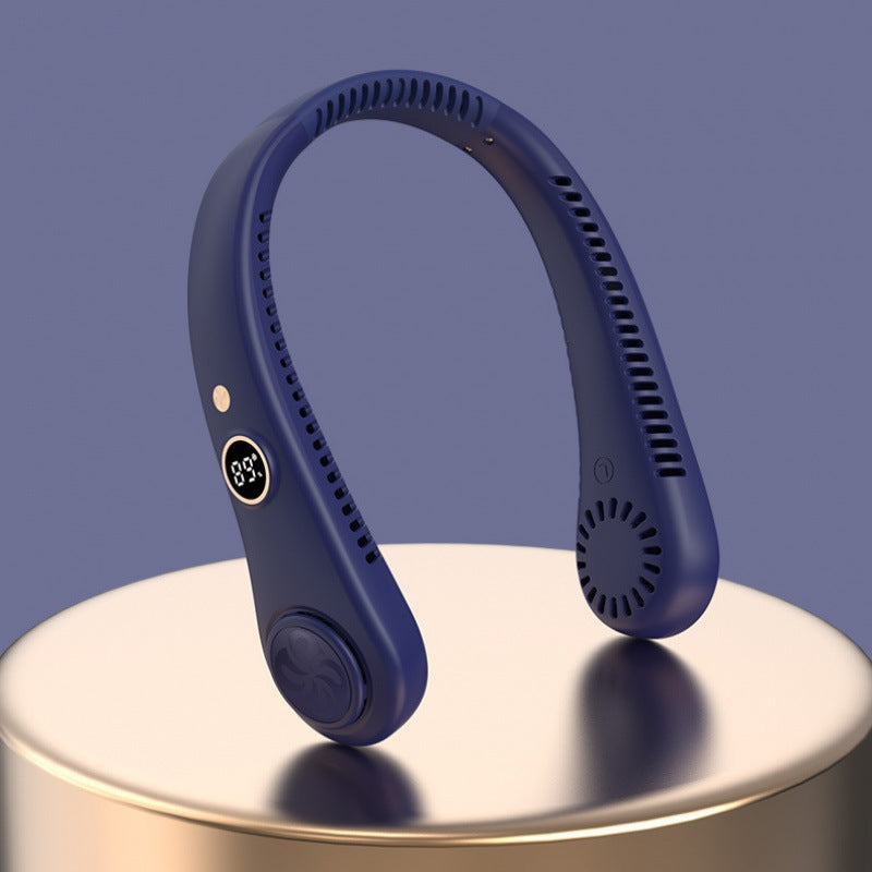 Compact Portable Digital Display Bladeless Neck Fan